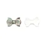 Nacre grise en forme de noeud papillon 9x14mm x 1pc