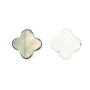 Nacre grise en forme de trèfle 10mm x 4 pcs