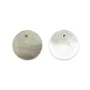 Nacre grise ronde plate 8mm x 4pcs