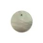 Nacre grise ronde plate 8mm x 4pcs