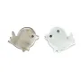 Gray mother-of-pearl bird 9x9mm x 1pc 