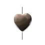 Nacre grise en forme de coeur 6mm x 10 pcs