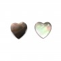 Gray mother-of-pearl heart beads 6mm x 10 pcs