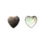 Nacre grise en forme de coeur sur fil 6mm x 40cm
