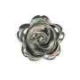 Nacre grise semi-percée en forme de fleur 20mm x 1pc