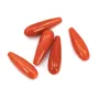 Corail Rouge Naturel goutte semi percé 5x14mm x 1pc