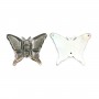 Gray mother-of-pearl in a butterfly shape 21x26mm x 1pc