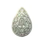Nacre grise ajourée en forme de goutte 22x32mm x 1pc