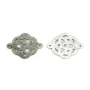 Nacre grise en motif celtique ajouré 18mm x 1pc