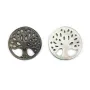 Nacre grise en fleur plate 16mm x 1pc
