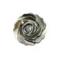 Nacre grise semi-percée en forme de rose 25mm x 1pc