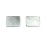 Nacre grise en forme de rectangle 10x14mm x 10 pcs
