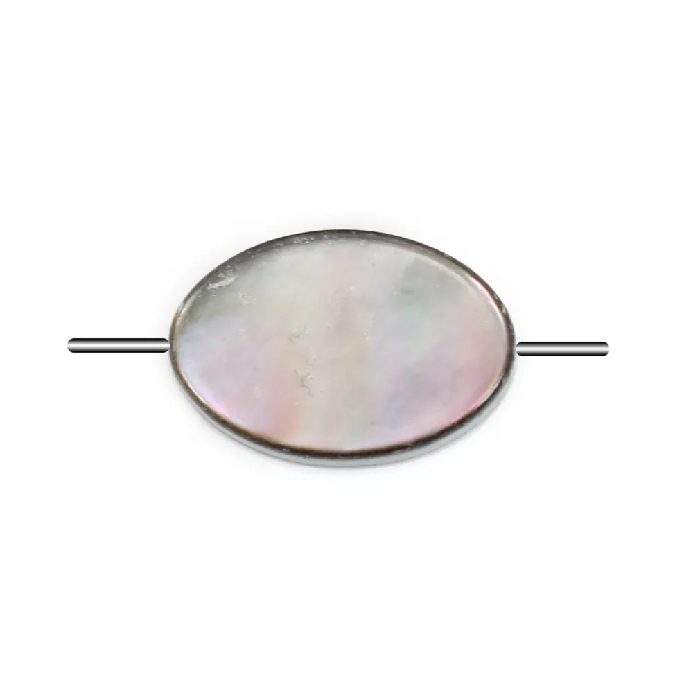 Nacre grise de forme ovale 8x12mm x 10 st