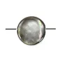 Nacre Grise en Forme de Rond Plat Bombé 20mm x 2pcs
