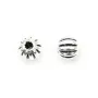 Striscia di perline 7mm argento 925 niello x 1pc
