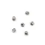 Boule striée, en forme de ronde facette, 3mm x 10pcs