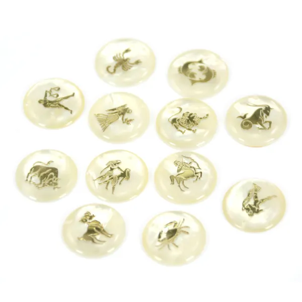 Pendant Libra mother of pearl 20mm x 1pc