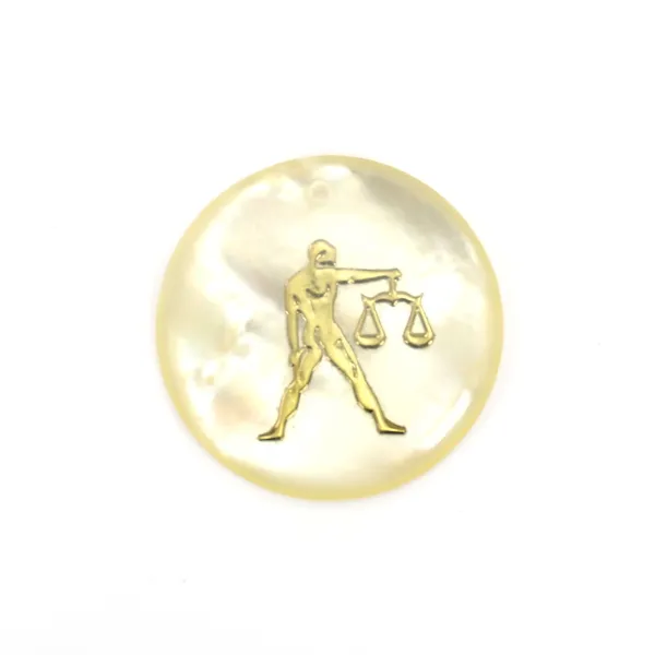 Pendentif Blalance en nacre 20mm x 1pc
