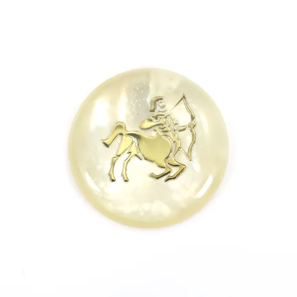 Pendentif Sagittaire en nacre 20mm x 1pc