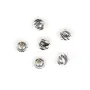 Boule striée, en forme de ronde facette, 4mm x 5pcs