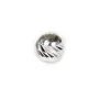 Boule striée, en forme de ronde facette, 4mm x 5pcs