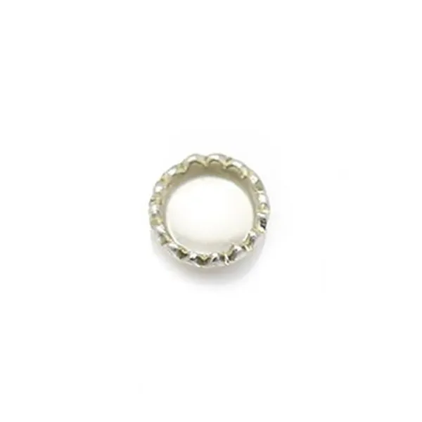 Serti en argent 925, pour cabochon rond de 3mm x 10pcs