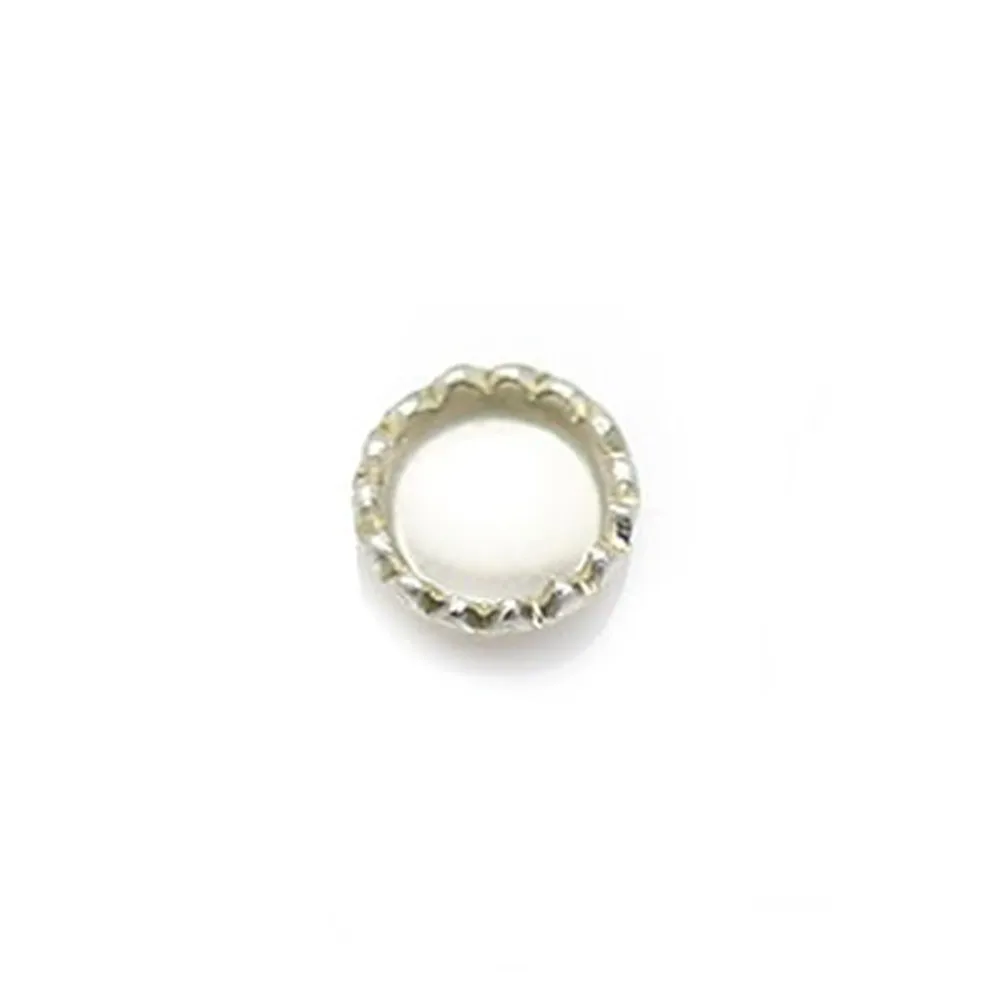 Serti en argent 925, pour cabochon rond de 3mm x 10pcs
