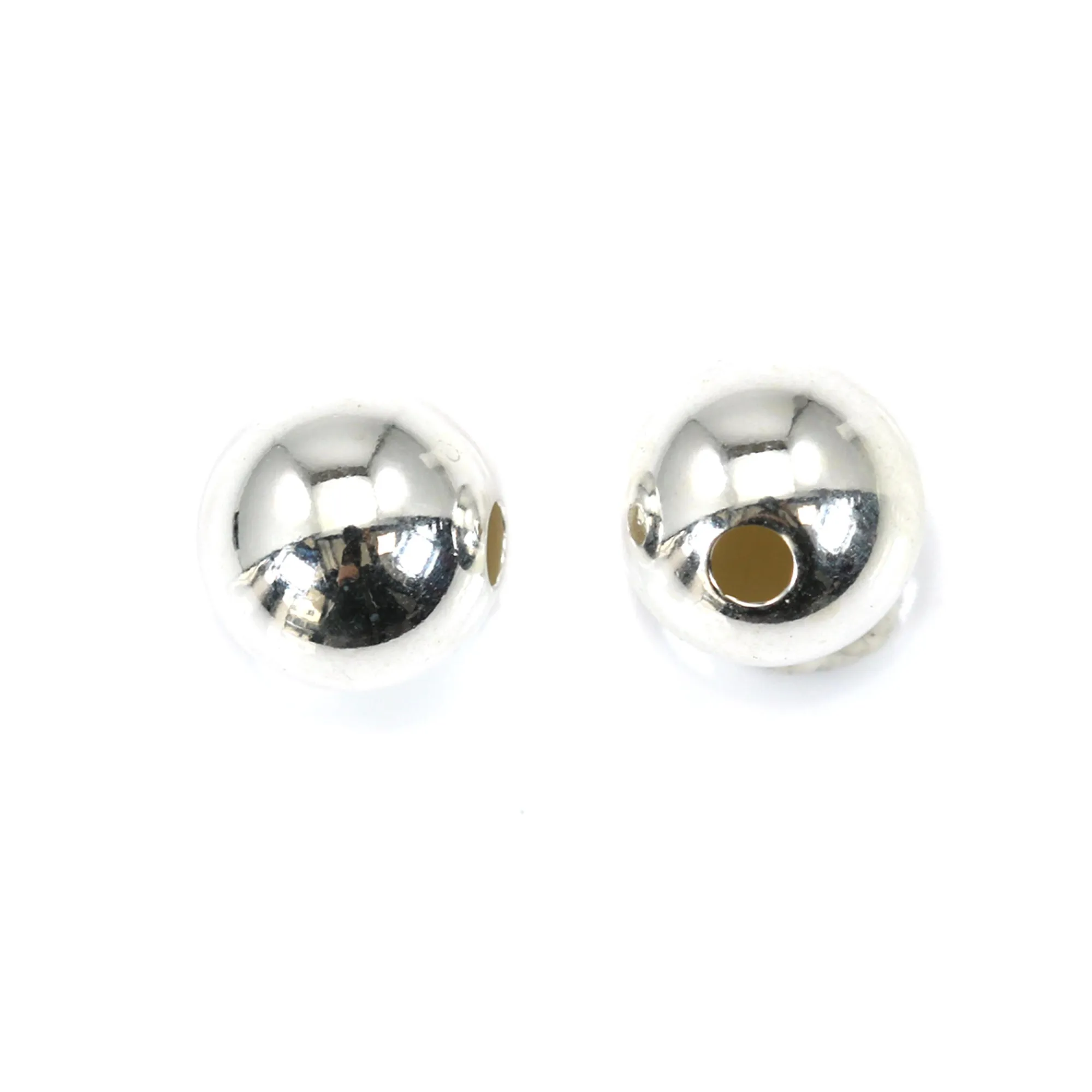 Perle En Argent 925 Massif - Boule Ronde 8mm - Neuf - Référence EAN 8741140008748
