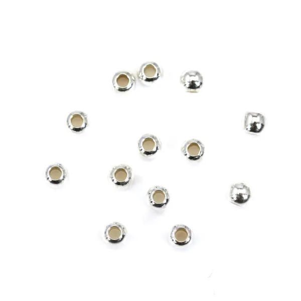 Pérola redonda bola 2mm - Prata 925 x 30pcs