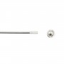Pin peg with ball ,sterling silver 925 ,27mm x 2pcs