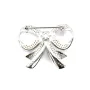 Argent 925 zirconium épingle à broche 30x37mm x 1pc