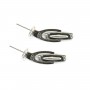 Argent 925 bouton de manchette avec coupelle pour perles semi-percé 20x8x17.5 mm x 1pc