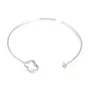 Argent 925 rhodié avec zirconium bracelet réglable pour perles semi percée 60mm x 1pc