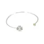 Argent 925 rhodié avec zirconium bracelet réglable pour perles semi percée 58mm x 1pc
