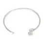 Argent 925 rhodié avec zirconium bracelet réglable pour perles semi percée 58mm x 1pc