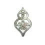 Nacre grise gourde ajourée 16x26mm x 1pc