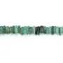 Emeraude rondelle Heishi 4-5mm x 41cm
