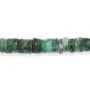 Emeraude rondelle heishi facetté 7-9mm x 41cm
