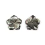 Nacre grise en forme de fleur à 5 pétales 15mm x 1pc