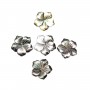 Gray mother-of-pearl 5 petal flower 15mm x 1pc