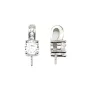 Bélière en argent 925 rhodié & zirconium 4x9mm x 1pc
