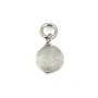 Labradorit Charm rund flach 6mm Silber Rhodiniert x 1Stk