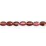 Grenat ovale facetté 4x6mm x 38mm