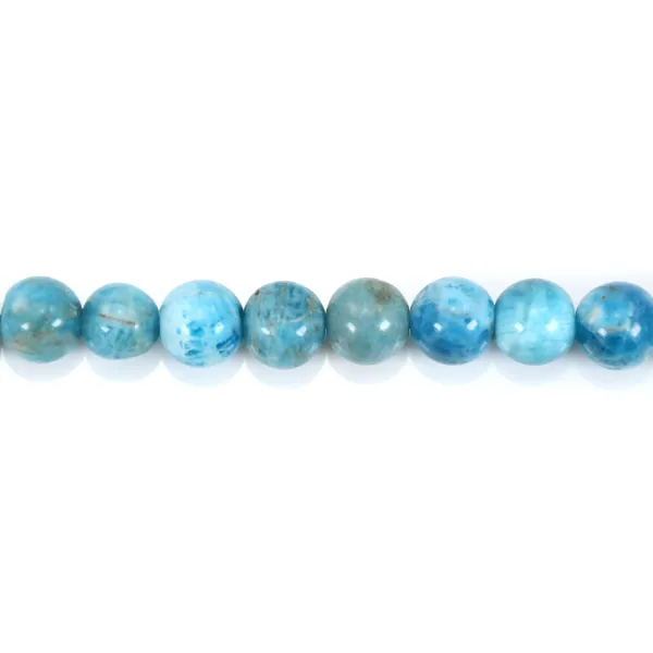 Apatite ronde qualité B 6mm x 40cm