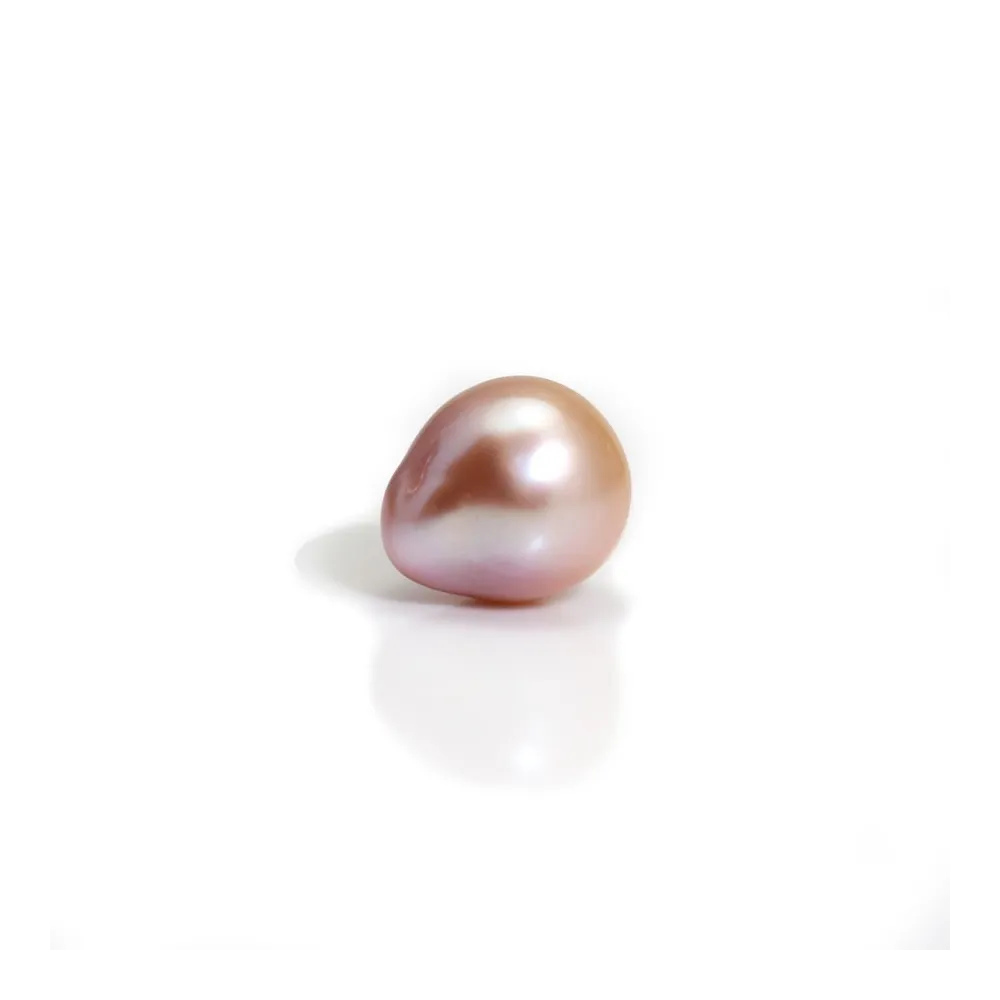 Perle de culture d'eau douce, semi-percée, mauve, poire, 7.5-8mm x 1pc
