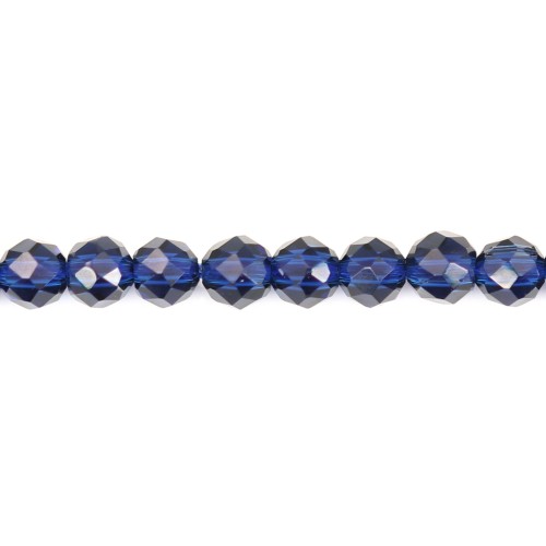 Saphir synthétique ronde facette 2mm x 40cm