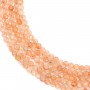 Sun stone, in faceted round shape, 2mm x 40cm