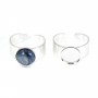 Bague réglable support cabochon 10mm Argent 925 x 1pc