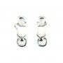 Fermoir mousqueton ovale  Argent 925 4x8mm x 2pcs