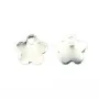 Breloque Fleur Tag à graver 6.5mm Argent 925 x 4pcs